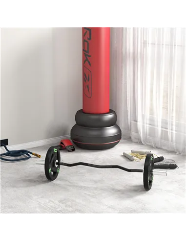 SPORTNOW Two 10kg Olympic Weight Plates, Tri-Grip Rubber-Coated Barbell Weights, with 5cm Holes, for Home, Gym, Office