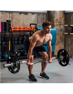 SPORTNOW Two 5kg Olympic Weight Plates, Tri-Grip Rubber-Coated Barbell Weights, with 5cm Holes, for Home, Gym, Office 2