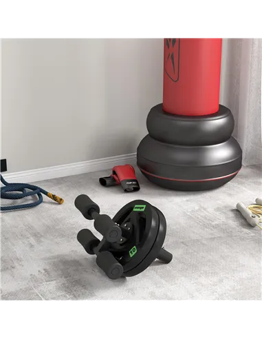 SPORTNOW Two 5kg Olympic Weight Plates, Tri-Grip Rubber-Coated Barbell Weights, with 5cm Holes, for Home, Gym, Office