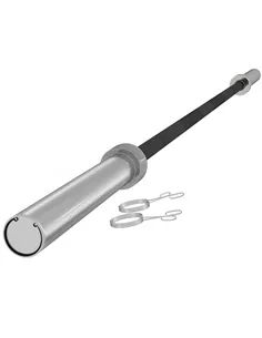 SPORTNOW 210cm Olympic Barbell Bar for 5cm Weight Plates, with Spring Clips, 19kg