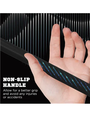 SPORTNOW 210cm Olympic Barbell Bar for 5cm Weight Plates, with Spring Clips, 19kg