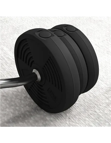SPORTNOW 25kg Barbell Set, Adjustable Weights with Curl bar and Non-Slip Handle, for Women and Men Weight Lifting Training