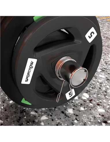 SPORTNOW Curl Bar with 30kg Weight Plates, Barbell Bar for 5cm Weight Plates, Home Gym Weight Lifting Bar, 120cm, 58kg