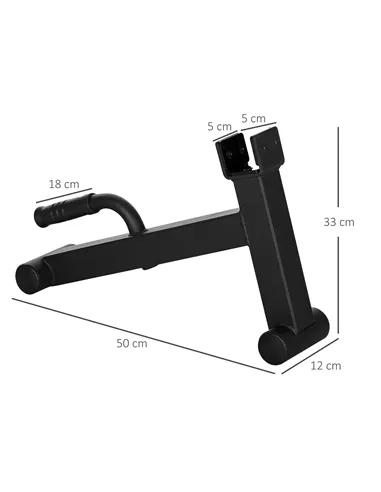 SPORTNOW 2Pcs Barbell Jack, Deadlift Jack with Non-Slip Handle and Plastic Padding, Easy Loading and Unloading 400kg Barbell Pla