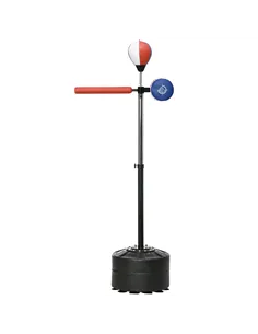 SPORTNOW Adjustable Speed Bag, Boxing Bag, with Sand, Reflex Bar, Punching Pad, Multicoloured