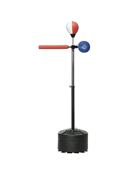 SPORTNOW Adjustable Speed Bag, Boxing Bag, with Sand, Reflex Bar, Punching Pad, Multicoloured