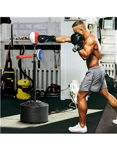 SPORTNOW Adjustable Speed Bag, Boxing Bag, with Sand, Reflex Bar, Punching Pad, Multicoloured 2