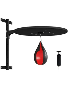 SPORTNOW Wall Mounted Speed Bag Platform, Height Adjustable Punching Bag, Training Kit