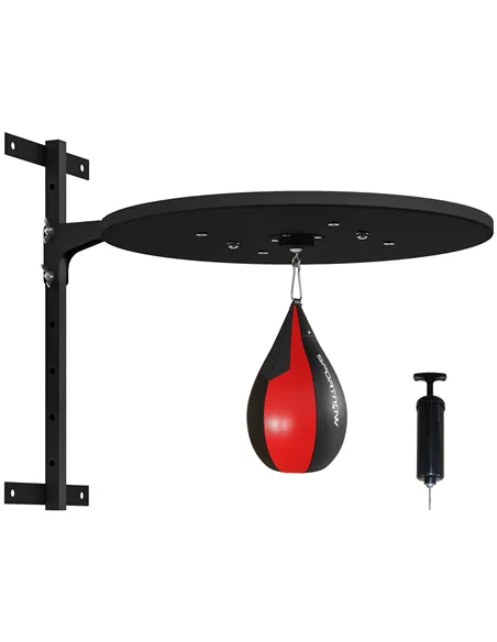 SPORTNOW Wall Mounted Speed Bag Platform, Height Adjustable Punching Bag, Training Kit