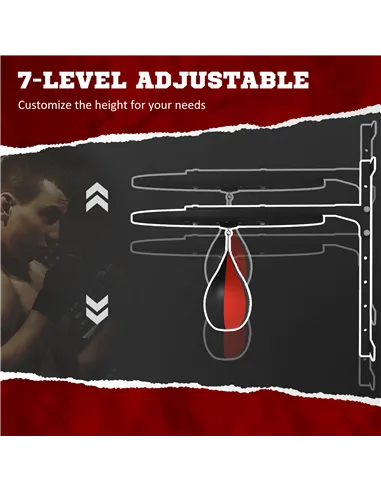 SPORTNOW Wall Mounted Speed Bag Platform, Height Adjustable Punching Bag, Training Kit