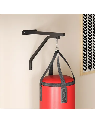 SPORTNOW Unfilled Punching Bag Set with Boxing Bag Bracket, Boxing Gloves, Hand Wraps and 360° Swivel Hook