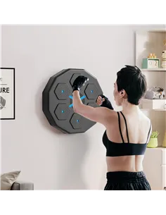 SPORTNOW Music Boxing Machine with Bluetooth Connection and LED Light Smart, Wall Mounted for Punching Beat Boxing Training 2