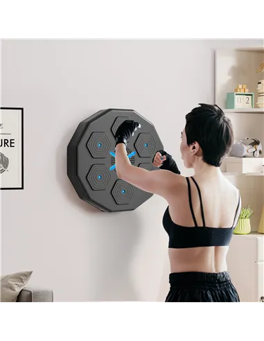 SPORTNOW Music Boxing Machine with Bluetooth Connection and LED Light Smart, Wall Mounted for Punching Beat Boxing Training