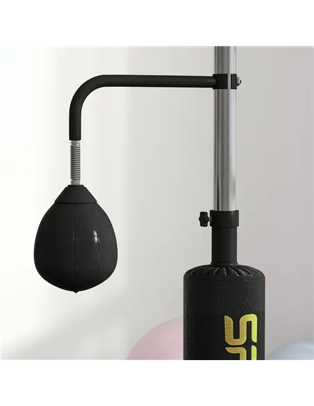 SPORTNOW Boxing Bag, Freestanding Punching Bag, with Reflex Bar, Speed Balls, Black