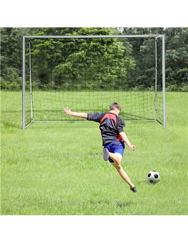 SPORTNOW 10ft x 6.5ft Football Goal, Football Net for Garden with Ground Stakes, Quick and Simple Set Up