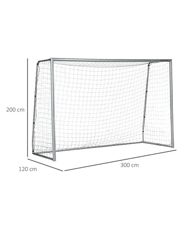 SPORTNOW 10ft x 6.5ft Football Goal, Football Net for Garden with Ground Stakes, Quick and Simple Set Up