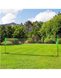 SPORTNOW Badminton Net Set, Height Adjustable Net for Pickleball, Volleyball, Badminton, with 3 Shuttlecocks, 4 Rackets 2
