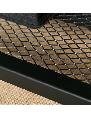 HOMCOM Coffee Table Industrial Side Table Living Room Table with Storage Shelf and Metal Frame for Home Office, 106L x 60W x 45H