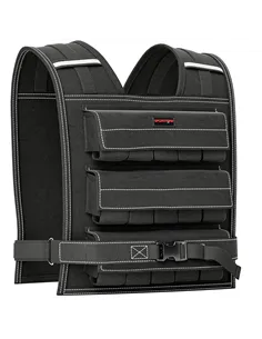 SPORTNOW 15KG Adjustable Weighted Vest, Running Weight Vest, with 30 Metal Weights, Reflective Strips, for Running, Exercise