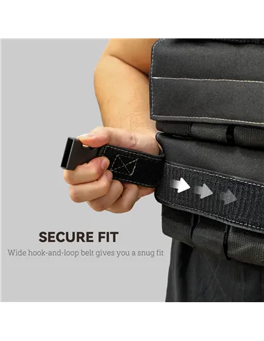 SPORTNOW 15KG Adjustable Weighted Vest, Running Weight Vest, with 30 Metal Weights, Reflective Strips, for Running, Exercise