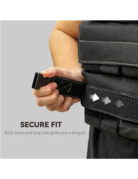 SPORTNOW 15KG Adjustable Weighted Vest, Running Weight Vest, with 30 Metal Weights, Reflective Strips, for Running, Exercise