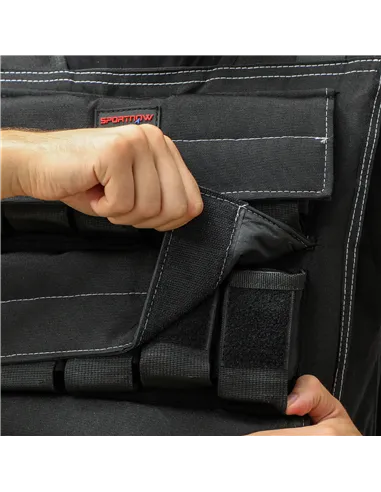 SPORTNOW 15KG Adjustable Weighted Vest, Running Weight Vest, with 30 Metal Weights, Reflective Strips, for Running, Exercise