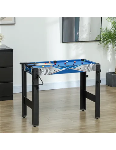 SPORTNOW 5-in-1 Multi Games Table, with Pool, Table Tennis, Basketball, Hockey, Archery, Blue