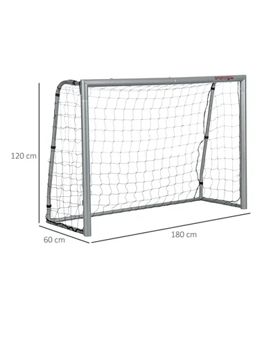 SPORTNOW 6ft x 4ft Football Goal, Set of 2 Football Net for Garden, Training Goal with Ground Stakes, Steel Frame