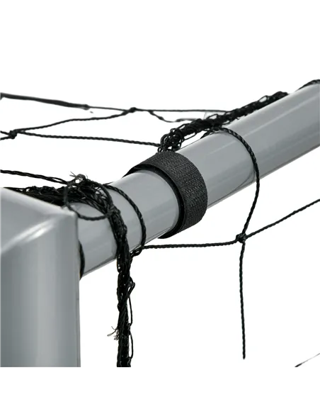 SPORTNOW 6ft x 4ft Football Goal, Set of 2 Football Net for Garden, Training Goal with Ground Stakes, Steel Frame