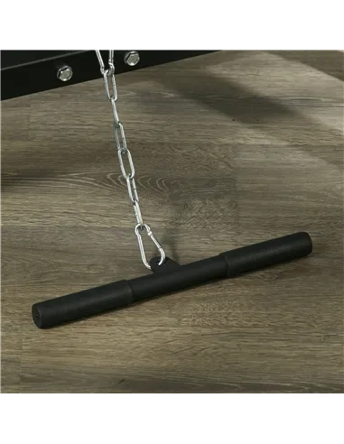 SPORTNOW Smith Machine & Cable Pulley System with Adjustable Weight Bench, Multifunction Home Gym Power Rack with Lat Pull Down 