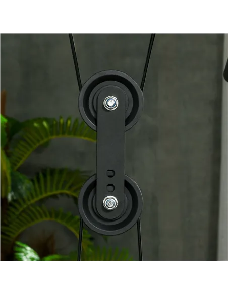 SPORTNOW Smith Machine & Cable Pulley System with Adjustable Weight Bench, Multifunction Home Gym Power Rack with Lat Pull Down 