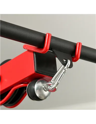 SPORTNOW Pull Up Station, Power Cage with Adjustable Seat, for Home Gym - Red