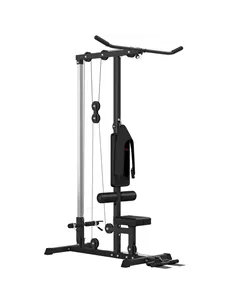 SPORTNOW Pull Up Station, Power Cage with Adjustable Seat, for Home Gym - Black