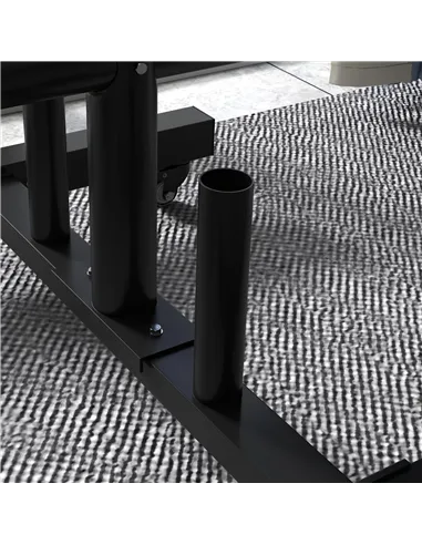 SPORTNOW Weight Rack for Olympic Weight Plate, 3 Tier Weight Tree for 2 inch Plates and Bars, Weight Organiser Stand with 4 Tran