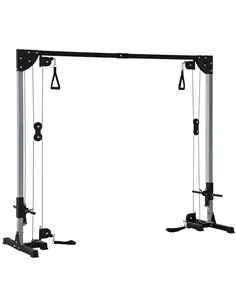 SPORTNOW Multi Home Gyms with Cable Pulley System, Cable Crossover Machine with 4 Handles for Full Body Strength Training, Power