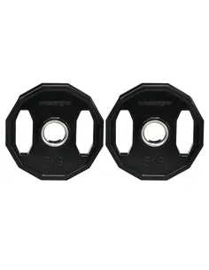 SPORTNOW Olympic Weight Plates Set, Metal and Rubber Bumper Plates Weights Discs with 2"/5cm Holes, for Home Gym Weight Lifting 