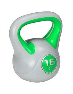 SPORTNOW Kettlebell, 16kg Kettle Bells with Handle for Home Gym Weight Lifting and Strength Training, Green and Grey