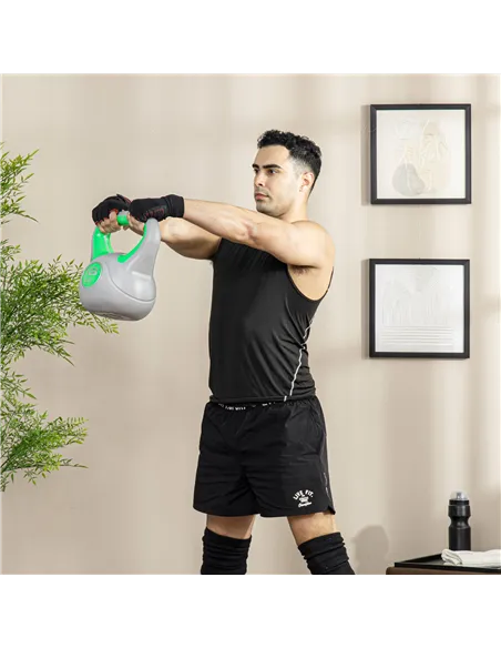 SPORTNOW Kettlebell, 16kg Kettle Bells with Handle for Home Gym Weight Lifting and Strength Training, Green and Grey