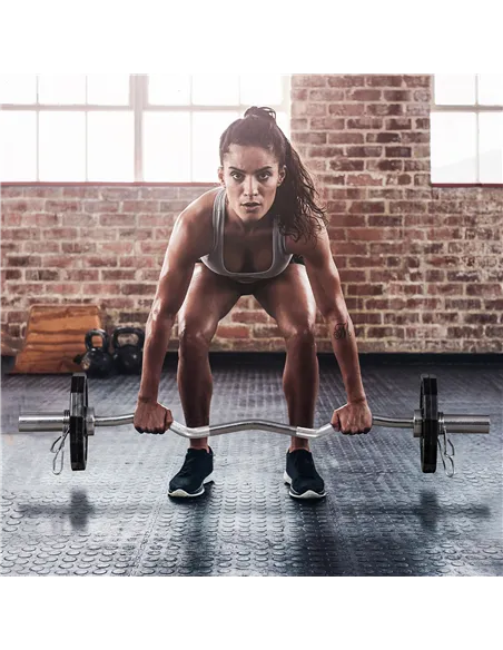 SPORTNOW Olympic Weight Plates Set, Metal and Rubber Bumper Plates Weights Discs with 2"/5cm Holes, for Home Gym Weight Lifting 