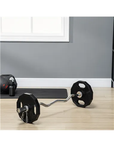 SPORTNOW Olympic Weight Plates Set, Metal and Rubber Bumper Plates Weights Discs with 2"/5cm Holes, for Home Gym Weight Lifting 