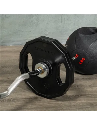 SPORTNOW Olympic Weight Plates Set, Metal and Rubber Bumper Plates Weights Discs with 2"/5cm Holes, for Home Gym Weight Lifting 