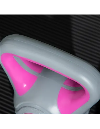 SPORTNOW Kettlebell, 2kg Kettle Bells with Handle for Home Gym Weight Lifting and Strength Training, Pink and Grey