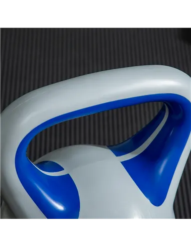 SPORTNOW Kettlebell, 12kg Kettle Bells with Handle for Home Gym Weight Lifting and Strength Training, Dark Blue and Grey