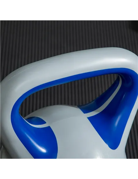 SPORTNOW Kettlebell, 12kg Kettle Bells with Handle for Home Gym Weight Lifting and Strength Training, Dark Blue and Grey