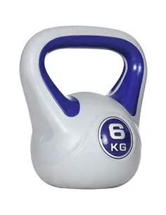 SPORTNOW Kettlebell, 6kg Kettle Bells with Handle for Home Gym Weight Lifting and Strength Training, Purple and Grey