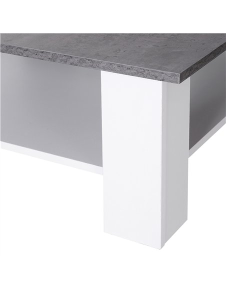 HOMCOM Square Coffee Table, Wooden Coffee Table with Storage, Cocktail Center Tea Table for Home Office, 80W x 80D x 31.5Hcm, Gr