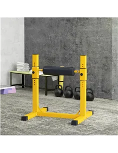 SPORTNOW Bulgarian Split Squat Stand, 12-Level Adjustable Single Leg Squat Machine with Foam Roller and Anti-Slip Pads for Lower 2