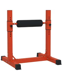SPORTNOW Bulgarian Split Squat Stand, 12-Level Adjustable Single Leg Squat Machine with Foam Roller and Anti-Slip Pads for Lower