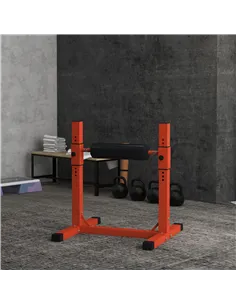 SPORTNOW Bulgarian Split Squat Stand, 12-Level Adjustable Single Leg Squat Machine with Foam Roller and Anti-Slip Pads for Lower 2