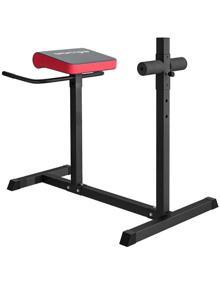 SPORTNOW Back Extension Roman Chair, Hyperextension Bench with Adjustable Leg Roller for Back, Abdominal and Gluteal Training